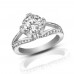 1.50 ct Ladies Round Cut Diamond Engagement Ring In 14 kt White Gold
